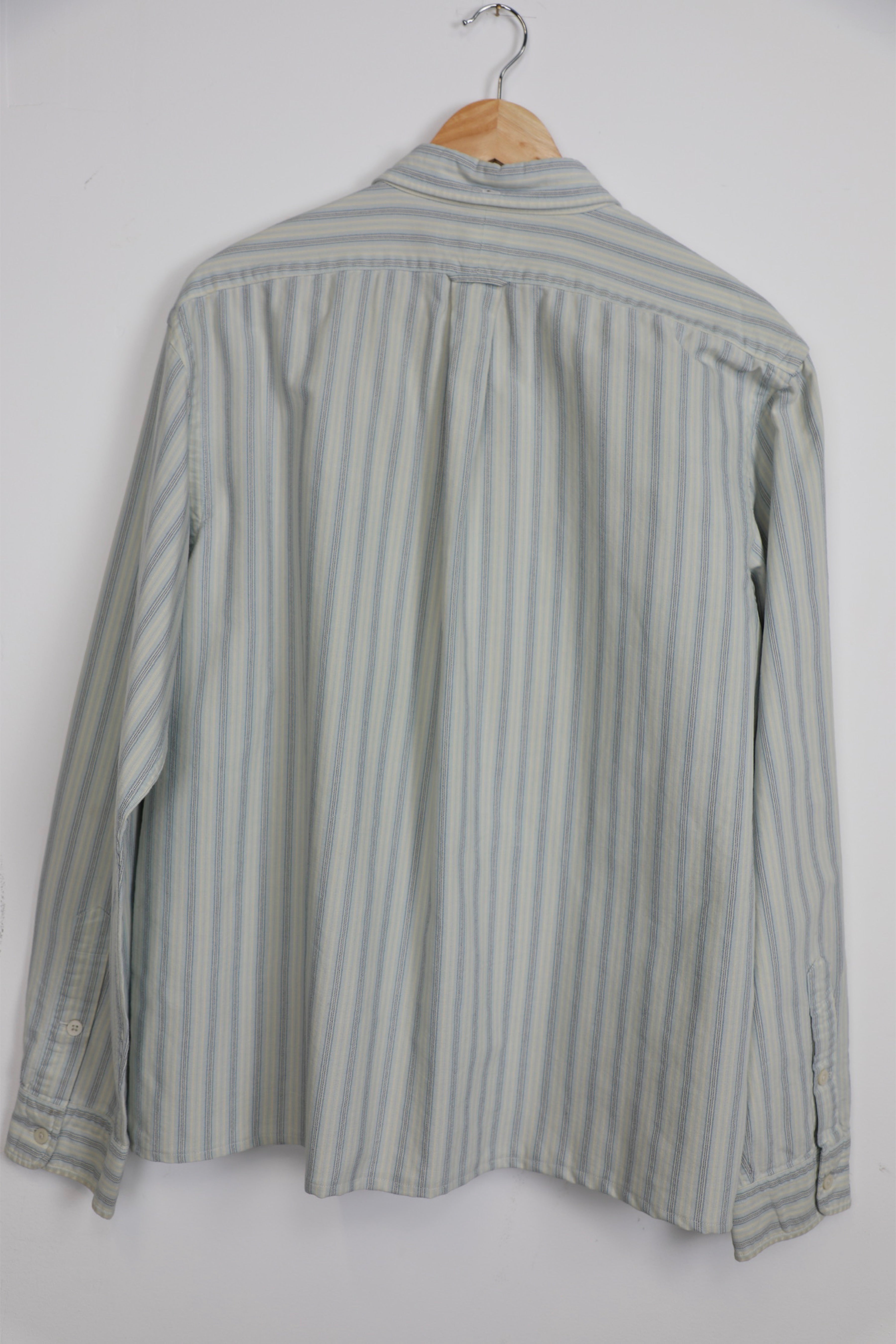 Ralph Lauren light blue striped cropped shirt