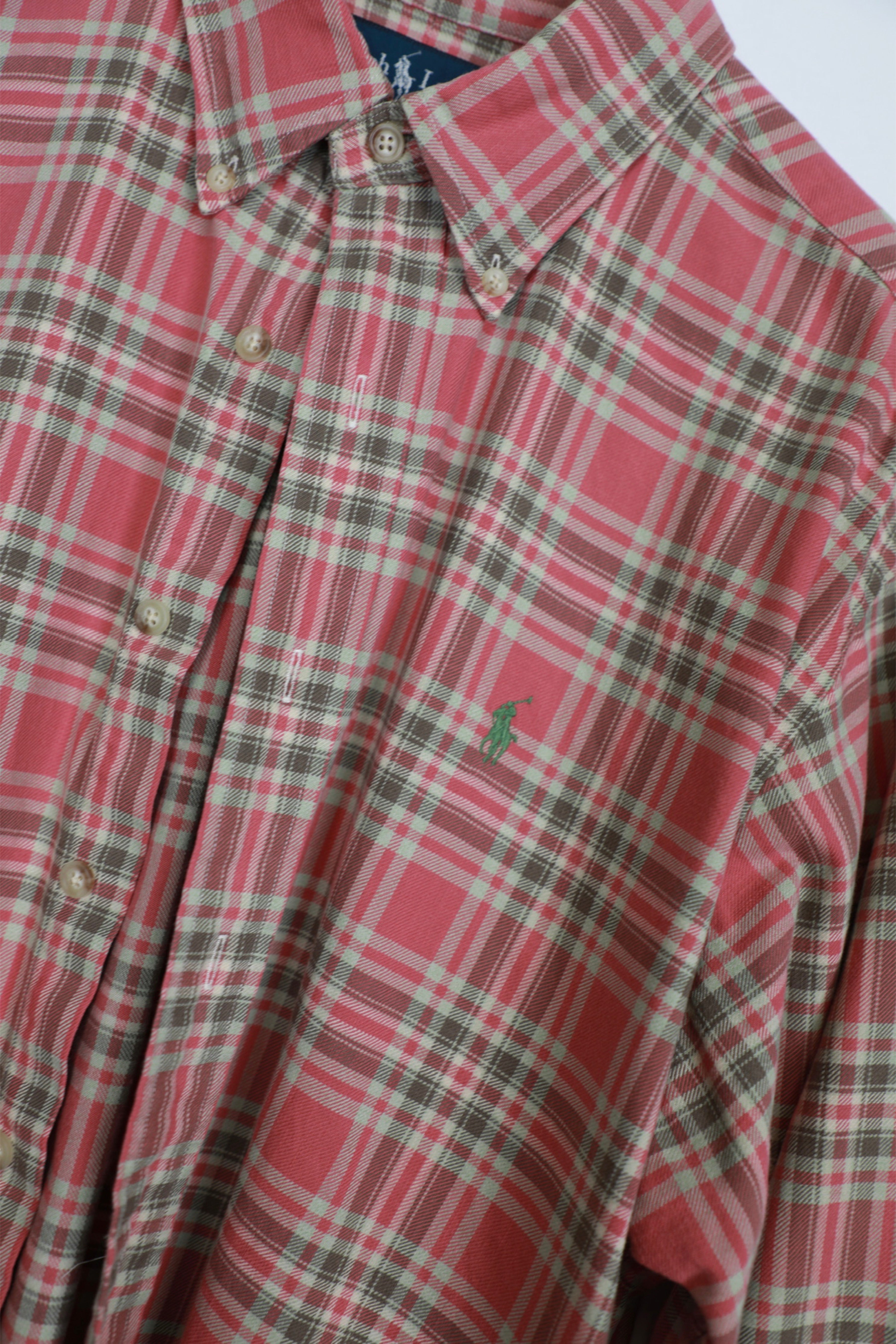 Ralph Lauren red tartan cropped shirt