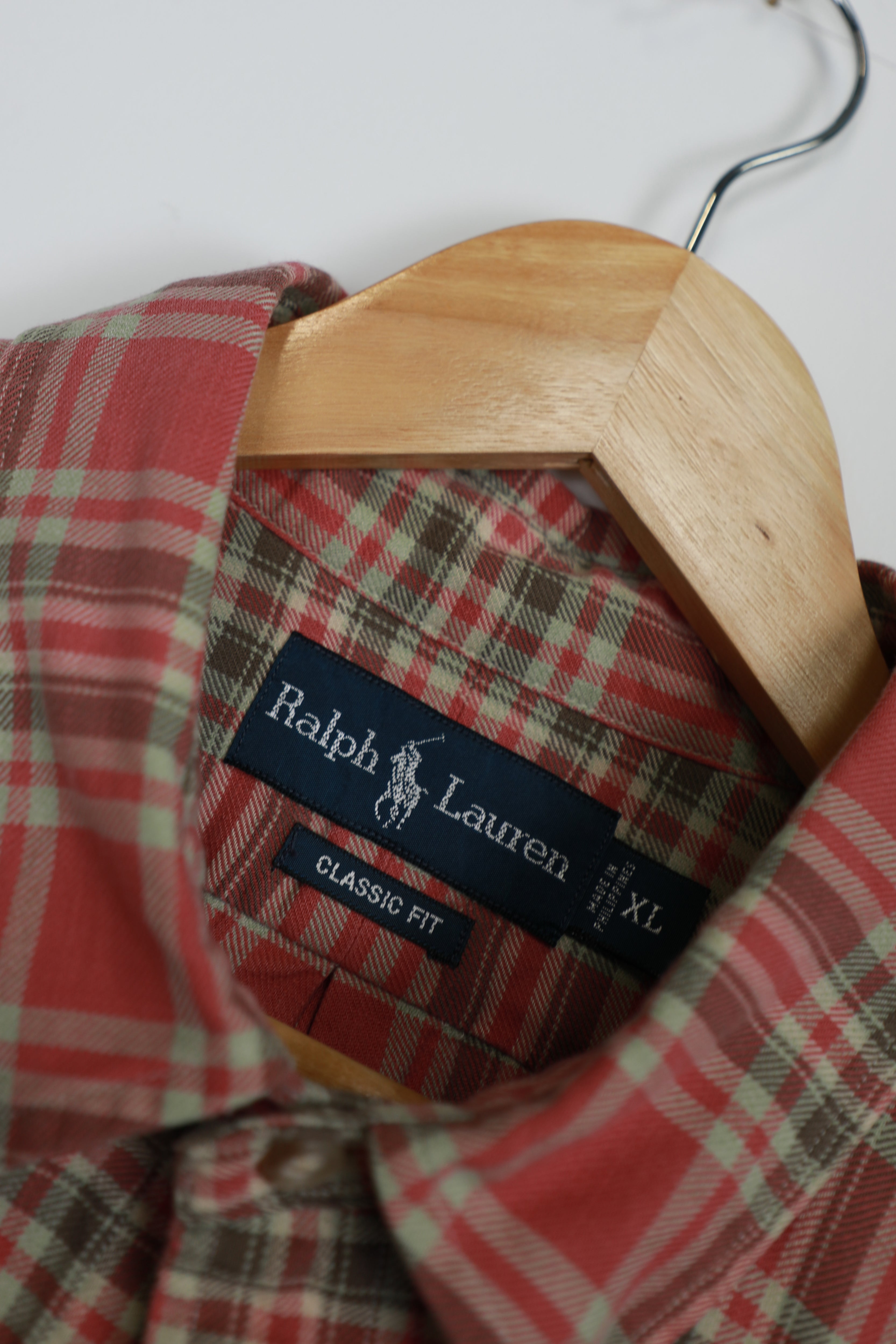 Ralph Lauren red tartan cropped shirt