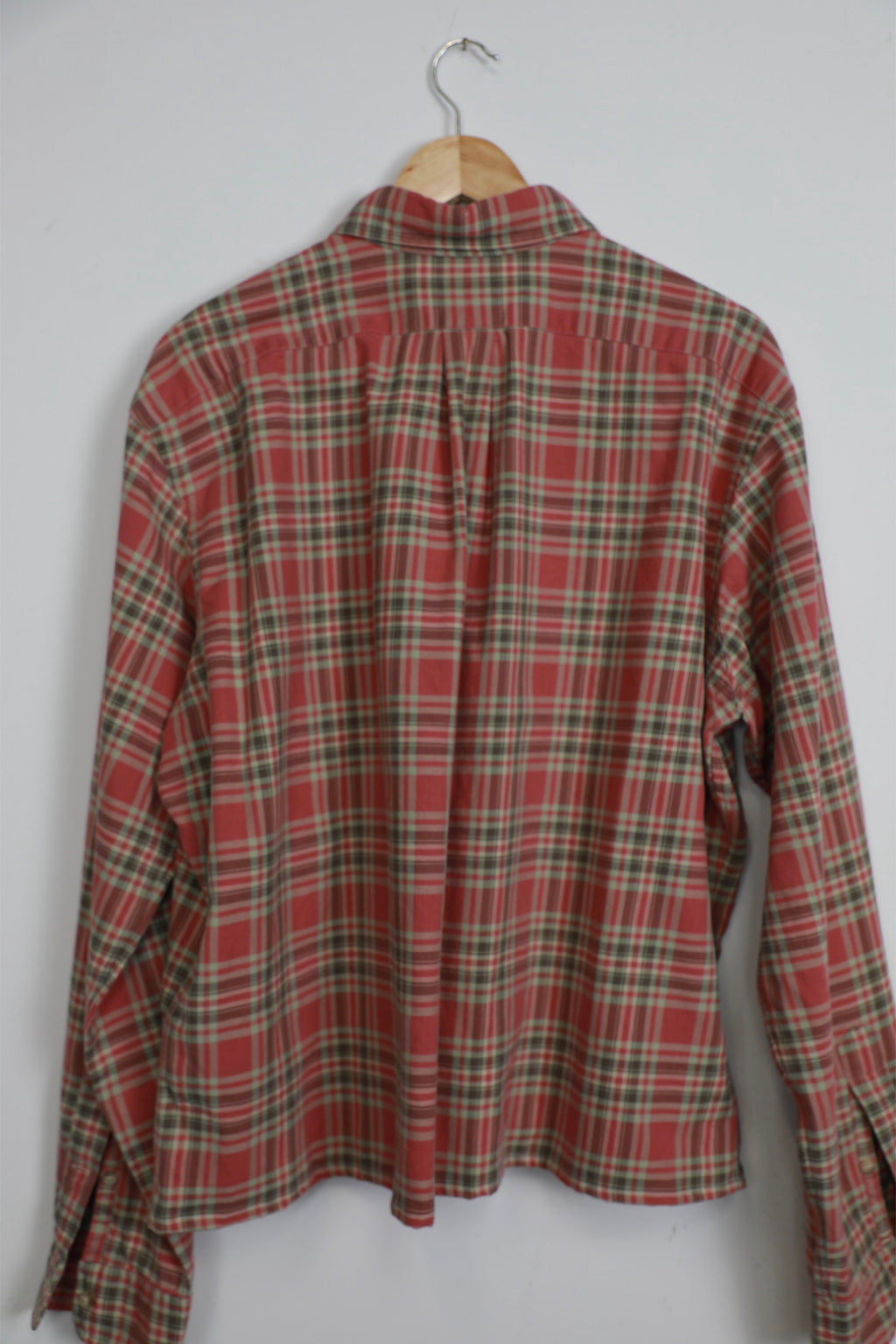 Ralph Lauren red tartan cropped shirt
