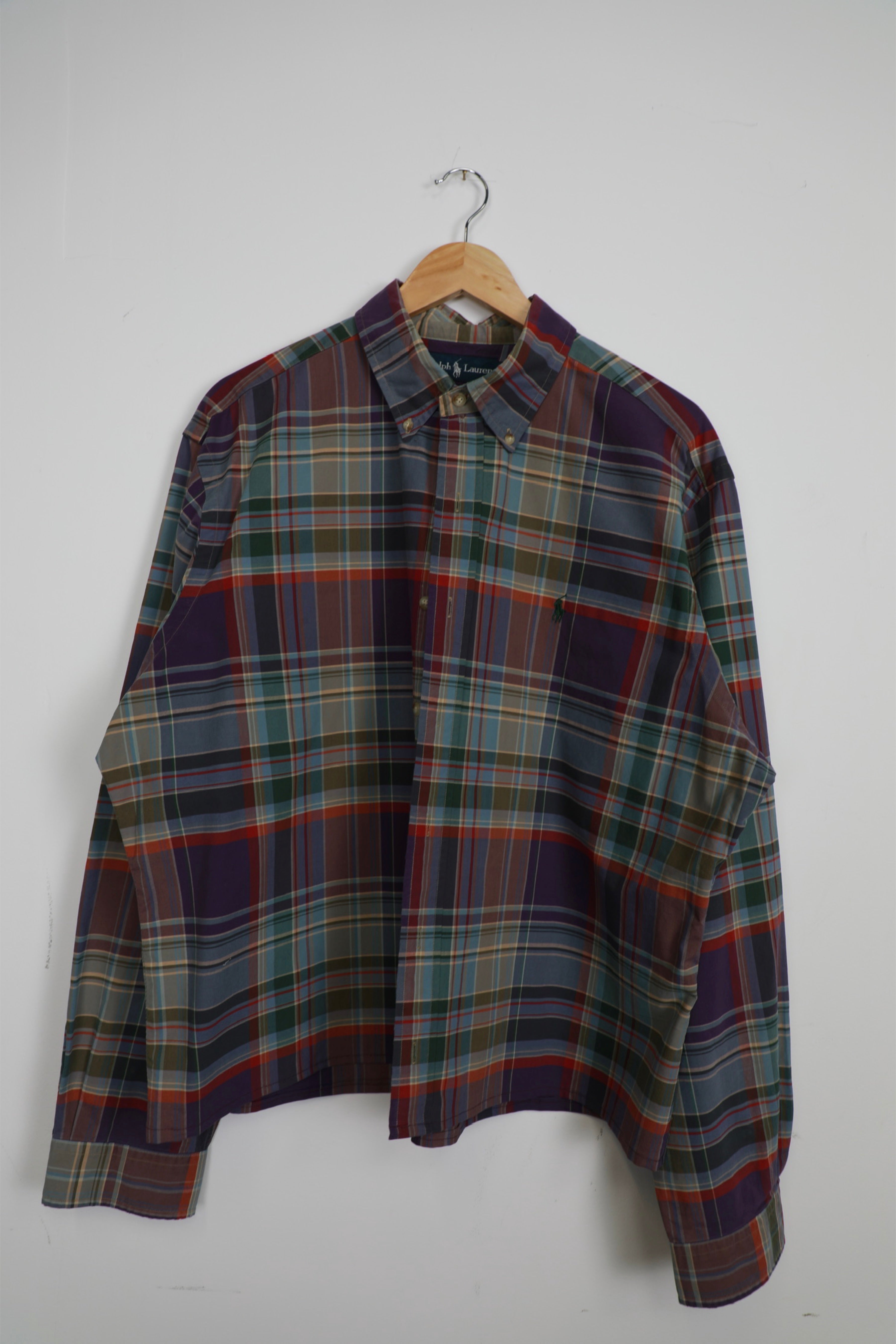 Ralph Lauren tartan cropped shirt